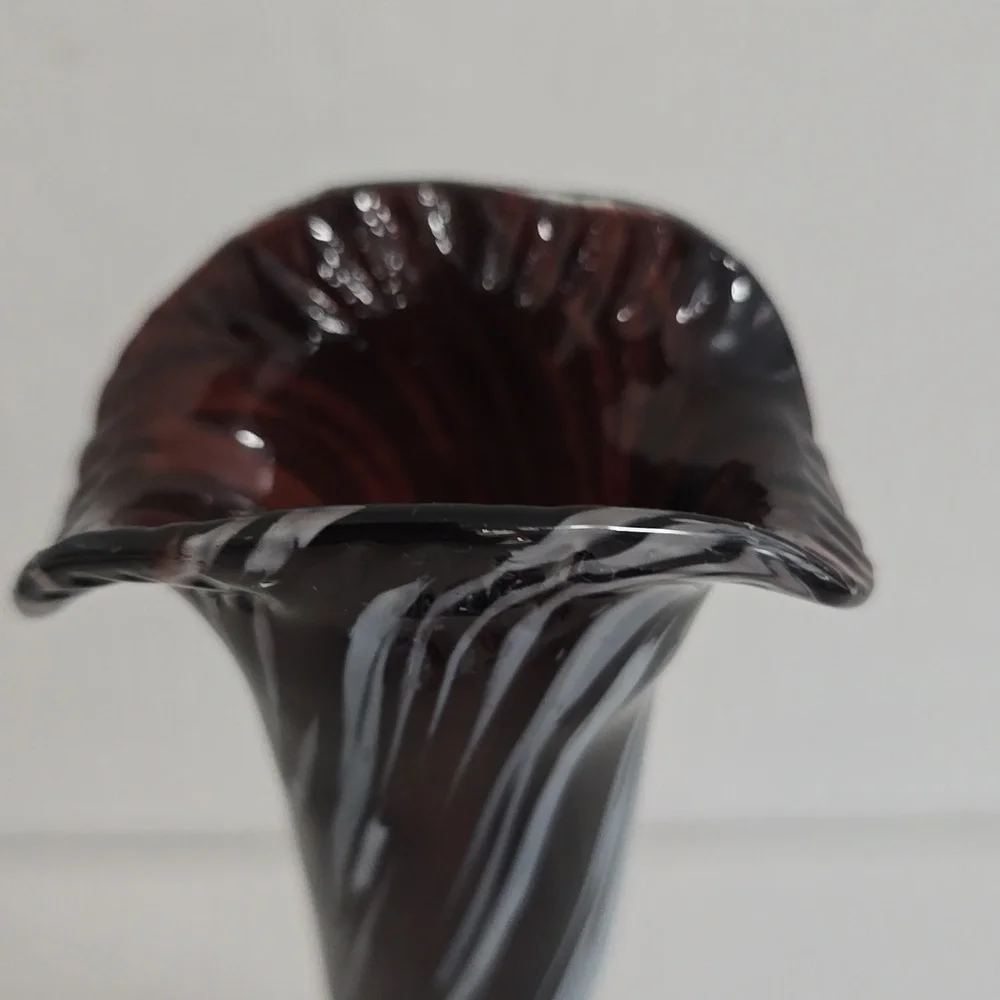 Hand Blown Swirled Glass Vase